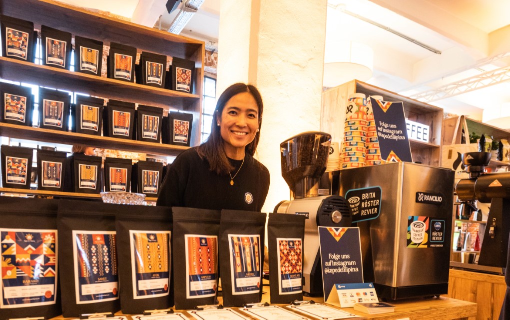 Stand-Impression: Rösterei-Stand mit Kaffeeprodukten